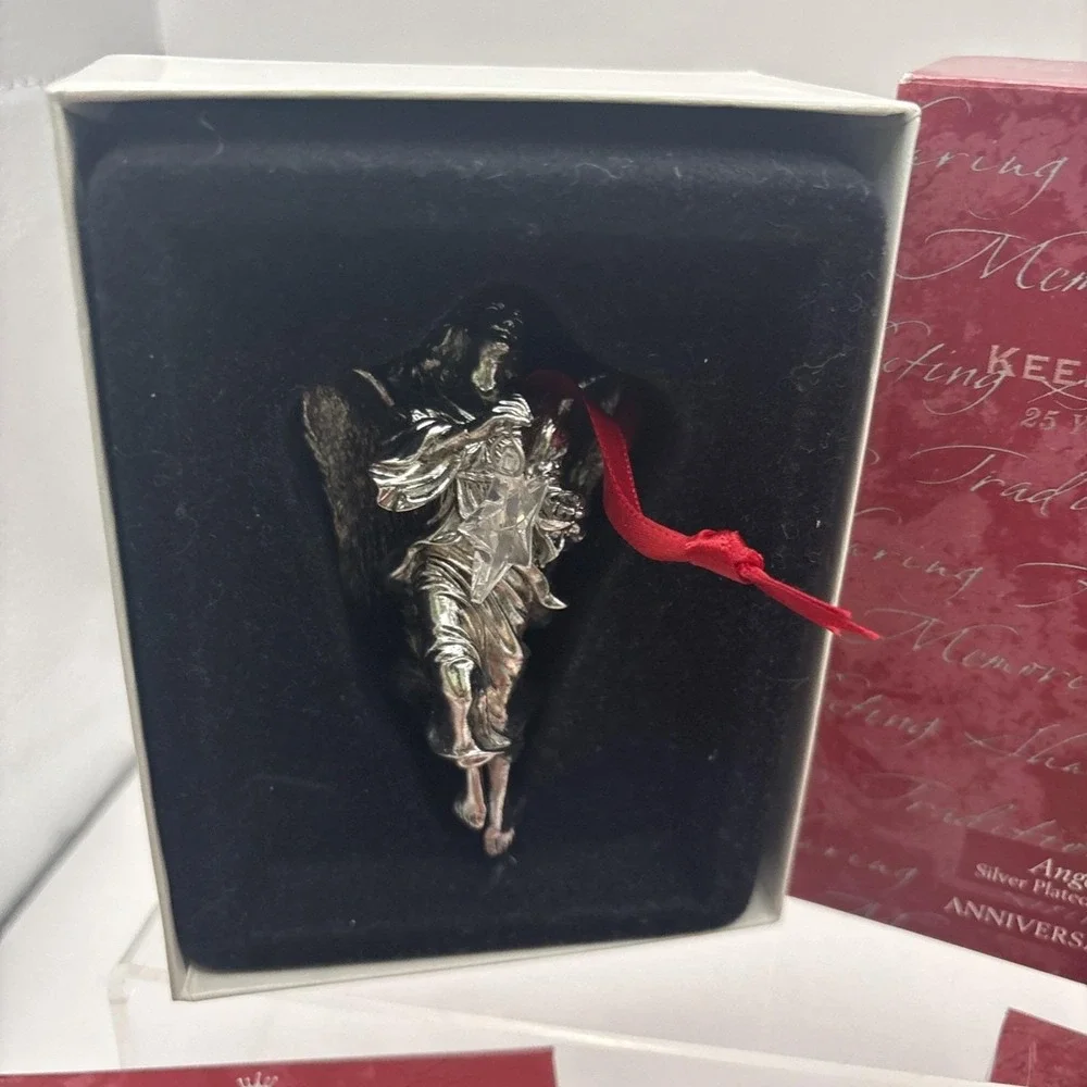 Hallmark Keepsake Ornaments~Lot of 3~Blue Glass Angel, Journey to Bethlehem Ange